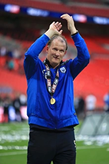 Simon Grayson's Play-Off Final Triumph: Preston North End FC's Championship Celebrations with Fans (vs Swindon Town)
