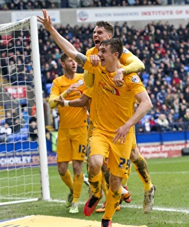 Goal Celebration Prints: SkyBet Championship Clash: Preston North End vs. Bolton Wanderers (March 12, 2016)