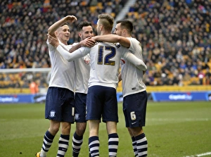 Goal Celebration Prints: SkyBet Championship Showdown: Wolves vs. Preston North End - February 13, 2016