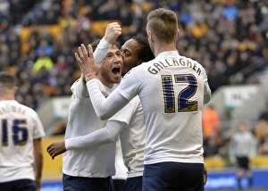 Goal Celebration Prints: SkyBet Championship Showdown: Wolves vs. Preston North End - February 13, 2016