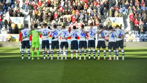 PNE V Rotherham United, Saturday 27th October 2018 Prints: Squad Stand For Silence