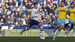 PNE V Rotherham United, Saturday 27th October 2018 Prints: Tom Barkhuizen Pushes Forward In Attack